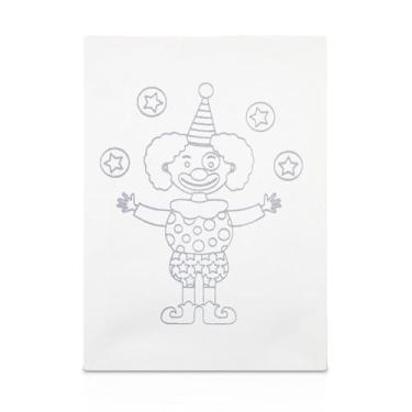 Imagem de Tela De Pintura Riscada, 16cm X 22cm, Desenho: Palhacinho - Souza & Cia (Ref: 8151)