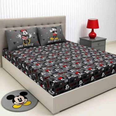 Imagem de Jogo De Lençol Casal Infantil Em Malha Personagens Disney 3 Peças - Po