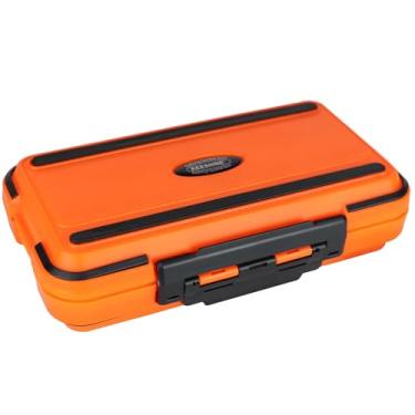 Imagem de KEESHINE Caixa pequena de equipamentos, mini organizador de caixa de equipamentos de pesca à prova d'água, caixa de viagem organizadora dupla face (laranja G)