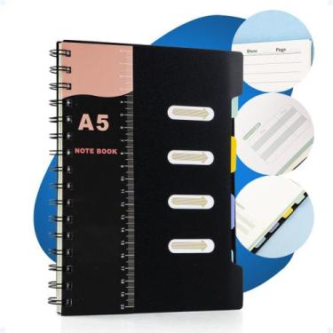 Imagem de Caderno Executivo A5 De Capa Mole Argola Dupla C/ Divisórias - Hxt