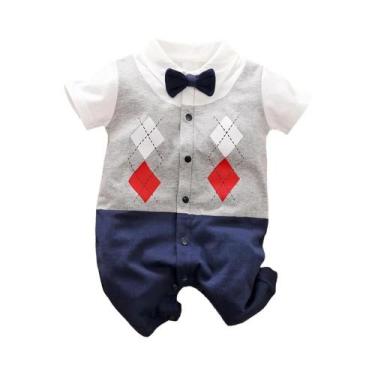 Imagem de Macacão De Algodão Estilo Cavalheiro Para Bebês, Meninos E Meninas De 