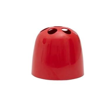 Imagem de Suporte para guarda-chuva, suporte nórdico, suporte de guarda-chuva, plástico ABS, redondo, espaço antigo, para sala de estar, guarda-chuva, suporte (vermelho)