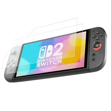 Imagem de IRUYO FL 2-Pack Anti Reflective Screen Protector for Nintendo Switch 2 [7.9 Inch] – Ultra-Clear, Blue Light Blocking, Scratch Resistant, PET Switch 2 Screen Protector