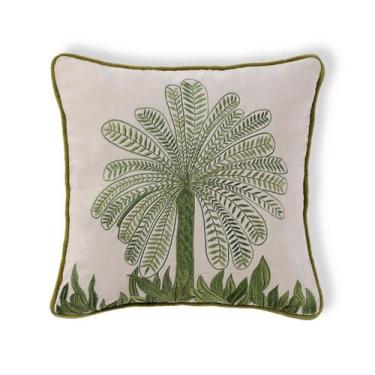 Imagem de Capa de Almofada Kavya Verde e Cru - Westwing Collection, Verde