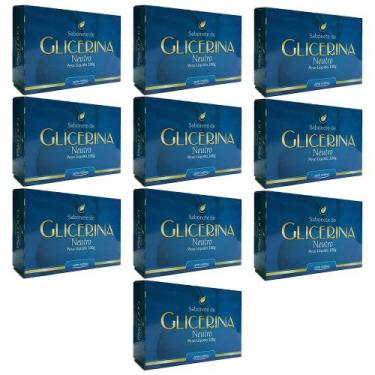 Imagem de 10x sabonete de glicerina neutro suave a base de óleo vegetal ideal pa