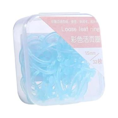 Imagem de Argolas De Encadernação Plásticas Transparentes Coloridas 15mm 20mm 25