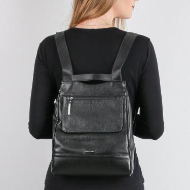 Imagem de Mochila pequena antifurto de couro Susan grafite-Feminino