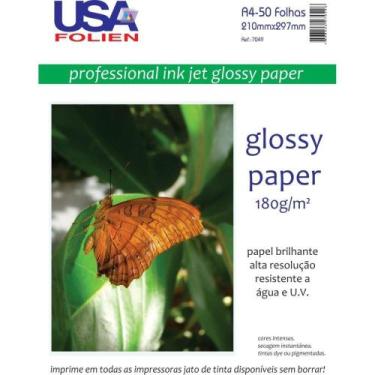 Imagem de Papel Fotográfico Inkjet A4 Glossy 180g - Usa Folien