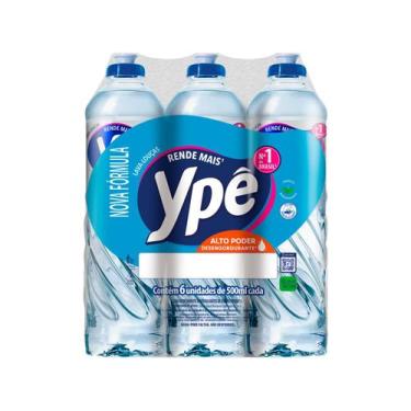 Imagem de Detergente Ypê Clear 500ml Com 6 Unidades, Clear