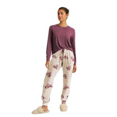 Imagem de Pijama Lunender Em Malha Com Blusa E Calça Estampada-Feminino