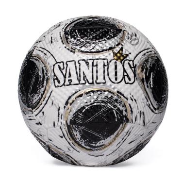 Imagem de Bola de Futebol de Campo Dualt Santos Retrô Branco/Preto-Unissex