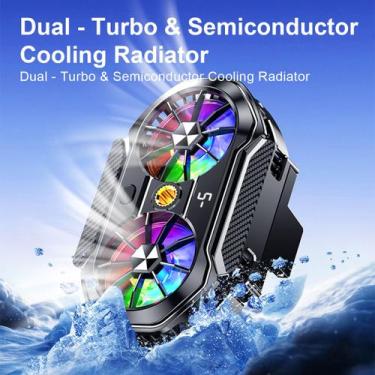 Imagem de Refrigerador de telefone semicondutor com ventilador duplo, display di