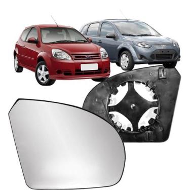 Imagem de Subconjunto Lente Espelho e Base Retrovisor Fiesta 2003 até 2014 Ford 