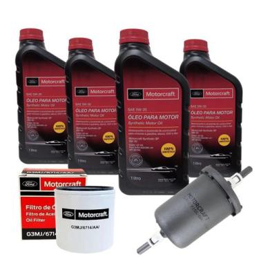Imagem de Kit Revisão 4 Litros de Óleo 5W30 Sintético + Filtro de Óleo e Combust