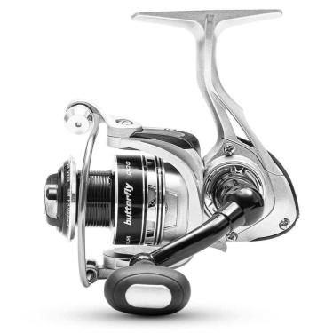 Imagem de Molinete Butterfly 2000 com Tração Máxima 6KG e 3 Rolamentos Prata Maruri Fishing