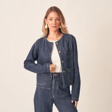 Imagem de Jaqueta Casaqueto Jeans Iris - Bloom, Jeans escuro, PP