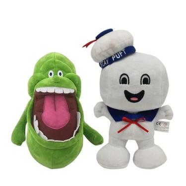 Imagem de Pelucia Caça Fantasma Ghostbusters Geleca Slimer Homem Marshmallow