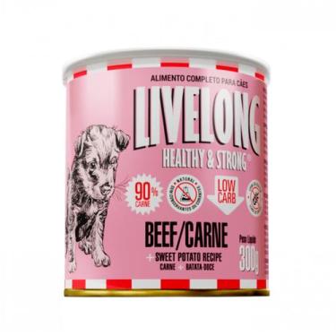Imagem de Ração Úmida Livelong para Cães Sabor Carne 300g - Livelong HealthyStro