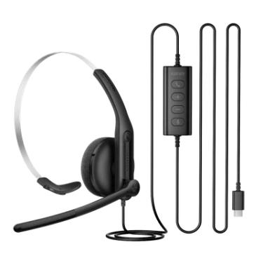 Imagem de Headset usb Profissional Para Chamadas, Placa de som acoplada, Controles no cabo, Edifier Cc100