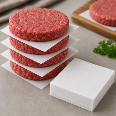 Imagem de Papel Separador de Hamburguer Carne Smash 15X14cm c 500 - EMBALEBEM