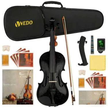 Imagem de Kit Violino Acústico Vedo Para Iniciantes Com Estojo e Acessórios, Pre