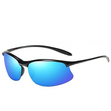 Imagem de Óculos de sol polarizados anti-uv, máscaras masculinas de condução, óculos de sol masculinos, óculos de proteção, óculos de proteção gafas de sol, preto, espelho azul, z