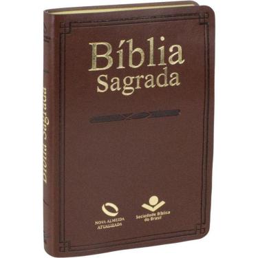 Imagem de Livro Bíblia Sagrada - Capa Couro Sintético Marrom