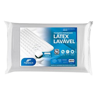 Imagem de Travesseiro Látex lavável Plus Sintético - P/ fronhas 50x70 cm - Fibrasca, Branco