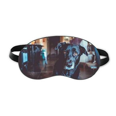 Imagem de Black Dog Pet Animal Picture Sleep Eye Shield Soft Night Vlindfold Shade Cover