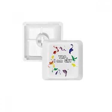Imagem de LGBT Kit de atualização de teclado mecânico com bandeira de arco-íris Yap I Am Men