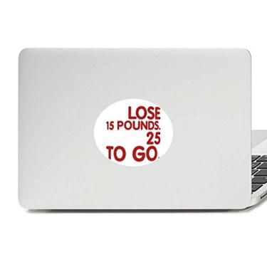 Imagem de Adesivo de vinil com a frase "Perca peso" vermelho inglês para notebook