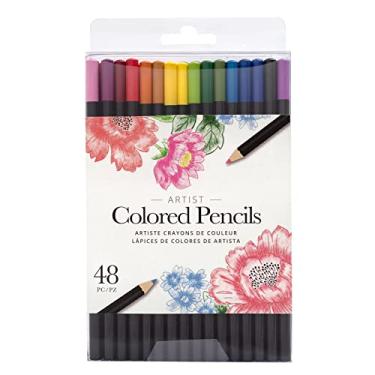 Imagem de American Crafts Conjunto de lápis de cor, lápis de cor a granel para crianças, lápis de cor para desenhar, lápis de cor para esboçar, conjunto de arte, lápis de cor, conjunto de presente, lápis de cor