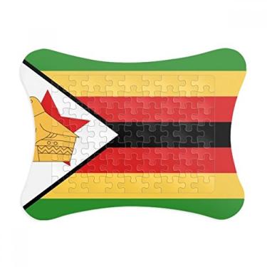 Imagem de Zimbabwe Moldura de quebra-cabeça com bandeira nacional da África