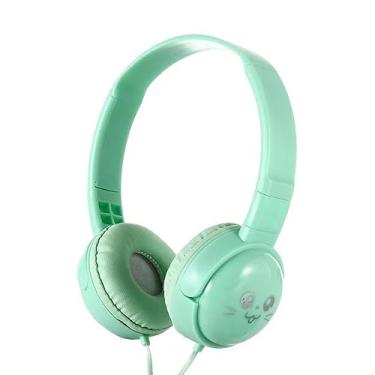 Imagem de HUIOP Fones de ouvido supra-auriculares com fio de 3,5 mm fones de ouvido portáteis para música para crianças MP4 MP3 smartphones laptop