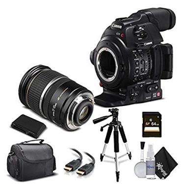 Imagem de Canon EOS C100 Mark II com lente Dual Pixel CMOS AF 0202C002 e 16-35 mm f/2.8L II USM com cartão de memória, capa, tripé e – Pacote Iniciante