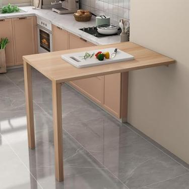 Imagem de Montado na parede invisível, bancada de trabalho de escritório doméstico dobrável montada na parede, mesa dobrável multifuncional, mesa de jantar dobrável, mesa de bar, escrivaninha de pared