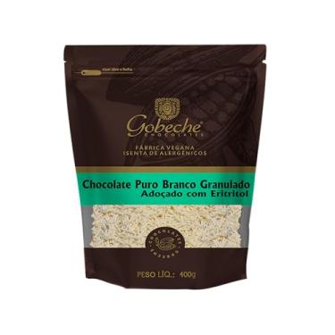 Imagem de Chocolate Puro Branco Granulado Gobeche - Adoçado com Eritritol - 400g