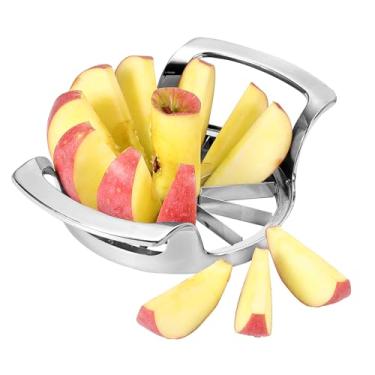 Imagem de Obsoorth Cortador de maçã grande com 12 fatias, fácil de usar, de aço inoxidável, resistente, cabo ergonômico, ferramenta divisora de peras de fácil aderência para vegetais