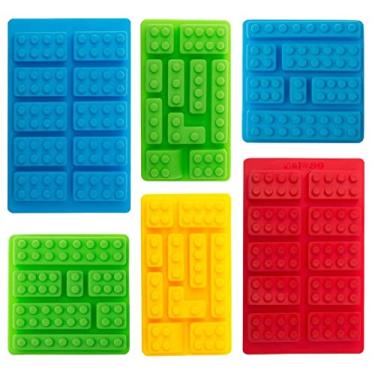 Imagem de TYH Supplies Block Mold Silicone Ice Tray | 6 Pack - 54 Blocks | Chocolate Brick Mold Trays For Candy, Ice,Gummies, And Baking