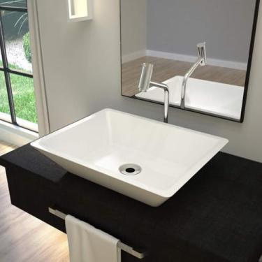 Imagem de Kit 3 Cubas de Apoio para Banheiro Rt45 Messina Compace Branco