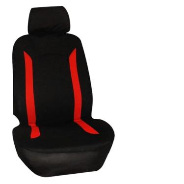 Imagem de Carro Auto Assento Cabeça Resto Cobre Protetores Acessório Universal para Proteção Interior (vermelho preto)