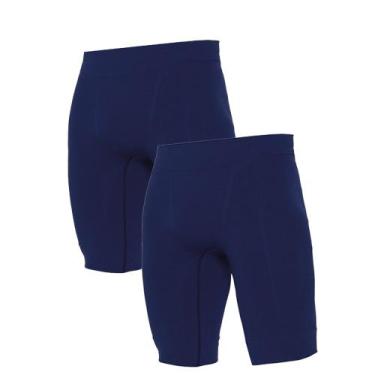 Imagem de 2 Bermudas Térmica Sport Esportiva Sem Costura Para Corrida Academia F