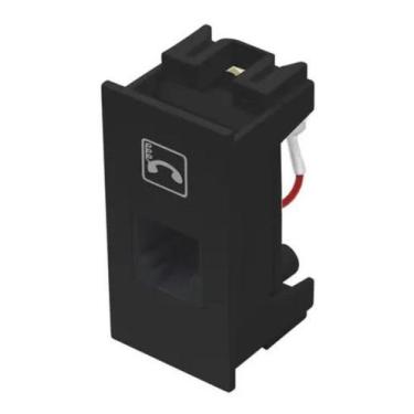 Imagem de Módulo Tomada Preto Para Telefone RJ11 4V - Fame