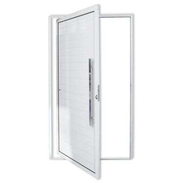 Imagem de Porta de Alumínio Pivotante Lambril 210x120cm com Puxador Super Brimak