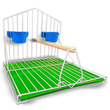 Imagem de Gaiola Poleiro Pássaro Periquito Papagaio Calopsita Ringneck - DDN AGR