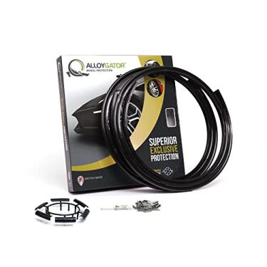 Imagem de AlloyGator Protetores de roda de liga leve | Protetores de aro | Proteção de roda | Proteção de roda de liga | Serve para rodas de 12 a 24 polegadas de diâmetro | 15 cores | Pacote com 4 (preto, rodas