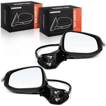 Imagem de A-Premium Par (2) espelhos retrovisores elétricos do lado do motorista e do passageiro - compatível com Audi A3/A3 Quattro 2011 2012 2013 - Espelho retrovisor externo dobrável manual aquecido com seta