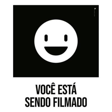 Imagem de Kit 3 Placas Desenho - Você Está Sendo Filmado