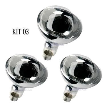 Imagem de 3 Lampada Secagem Infravermelha 250W 220V E27 Estufa Pintura - Bcm, 22