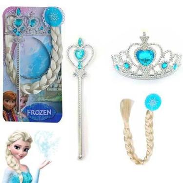 Imagem de Kit Princesa do Gelo - Coroa, Aplique de Cabelo e Varinha - Studio Das
